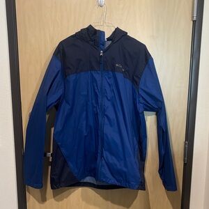 Columbia Men's Black and Blue Windbreaker